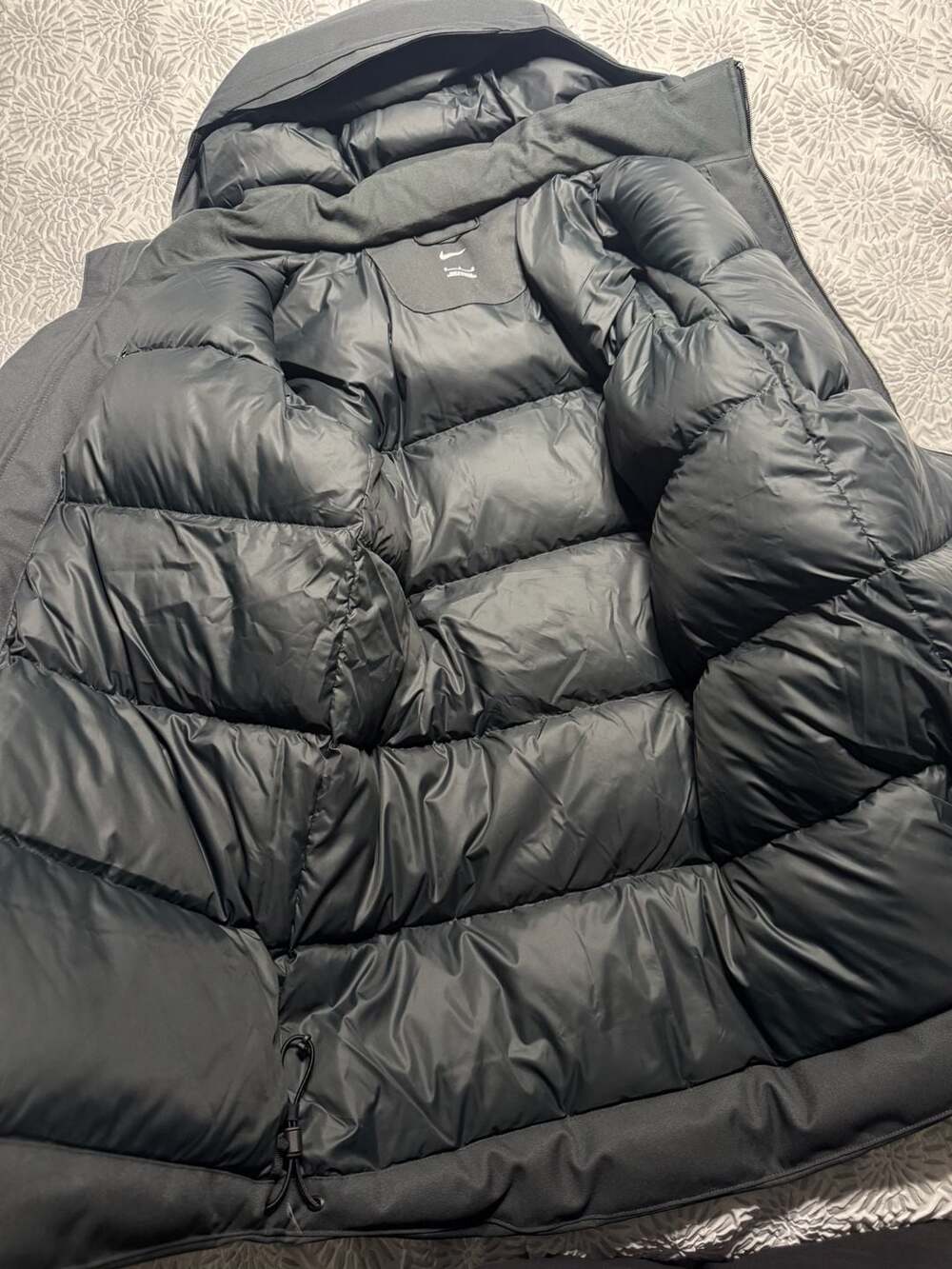 Nike 550 Duck Down Parka Football NFL Issued Jacket Grey Mens S DJ6526-060 - Picture 9 of 10